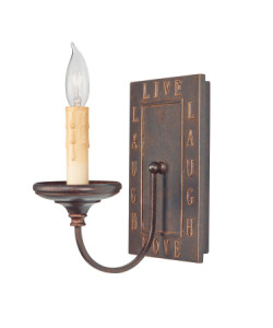 wb1705gbz live laugh love wall sconce
