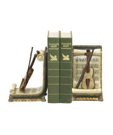 91-1613 Pair of violin and Music bookends from Sterling