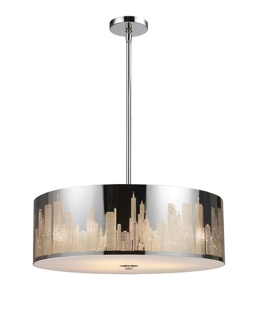 31039_5 New Skyline pendant in Polished Stainless Steel