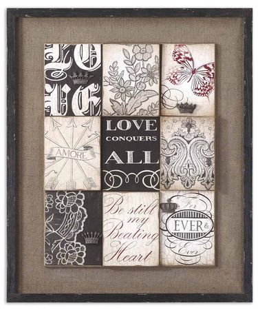 32529 Vintage love wall art from Uttermost