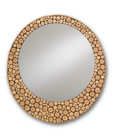 1087 Elkmont Round Mirror in Natural from Currey and Company