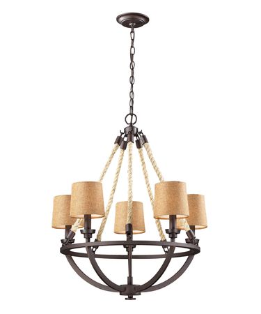 63015-5 Natural Rope chandelier from Landmark Lighting