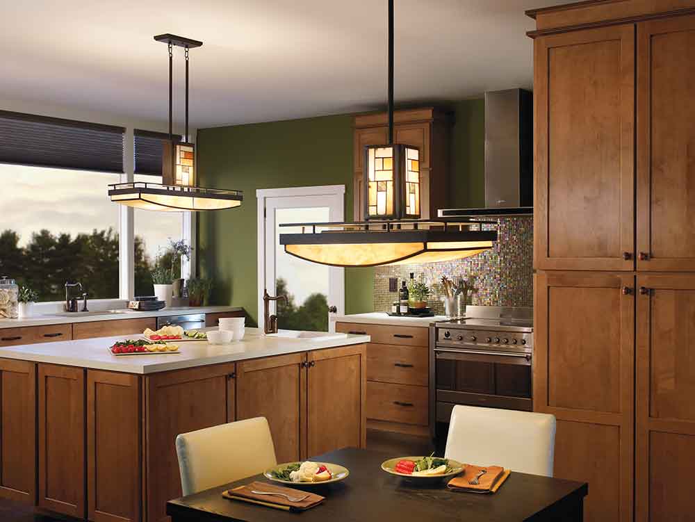 Kitchen lighting design rules of thumb should be followed to help you build a beautiful kitchen like the one pictured here.