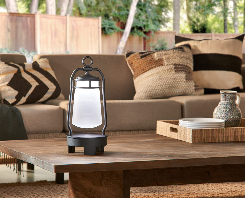 Lyndon(TM) Portable Bluetooth LED Lantern in Textured Black Landscape Specialty Light by Kichler Lighting