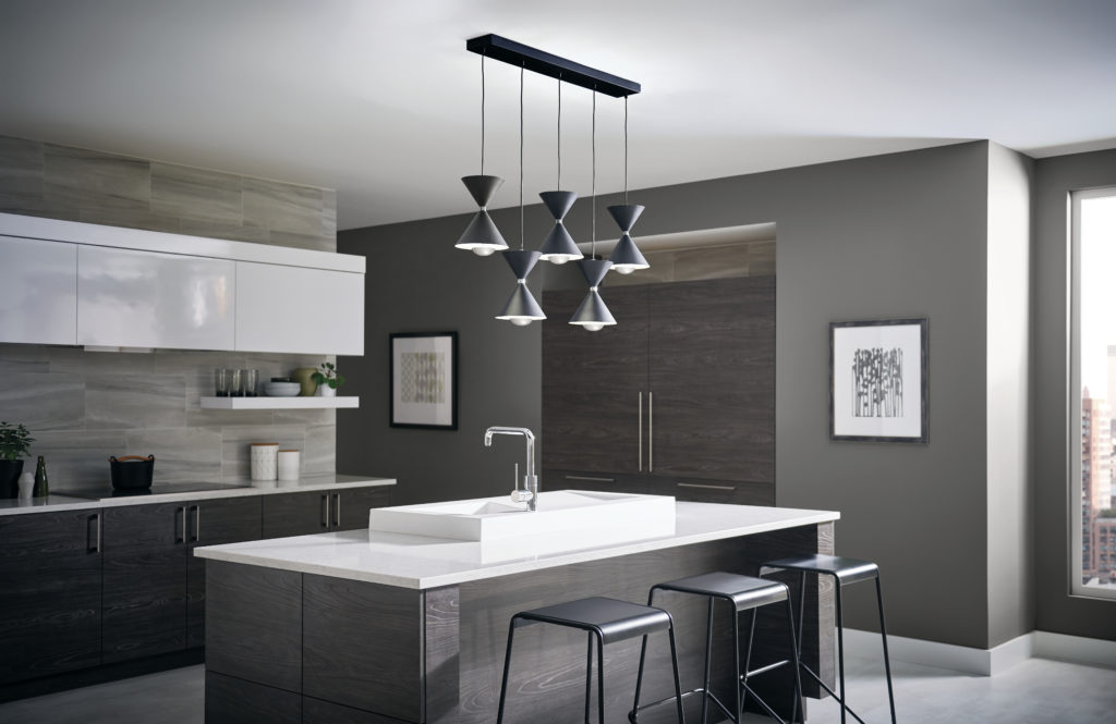 Add pattern to your sleek modern space with the Kordan 7 Inch LED Linear Suspension Light by Elan Lighting.