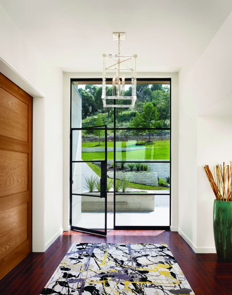 Keep your entry clean and contemporary with the Alpine 18 Inch Cage Pendant by Hudson Valley Lighting
