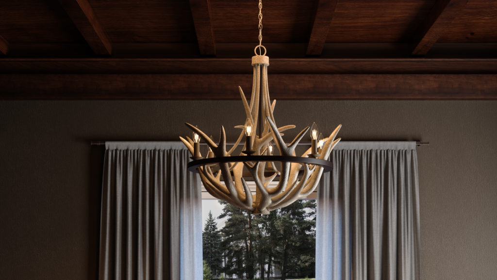 Journey 26 Inch 6 Light Chandelier by Quoizel