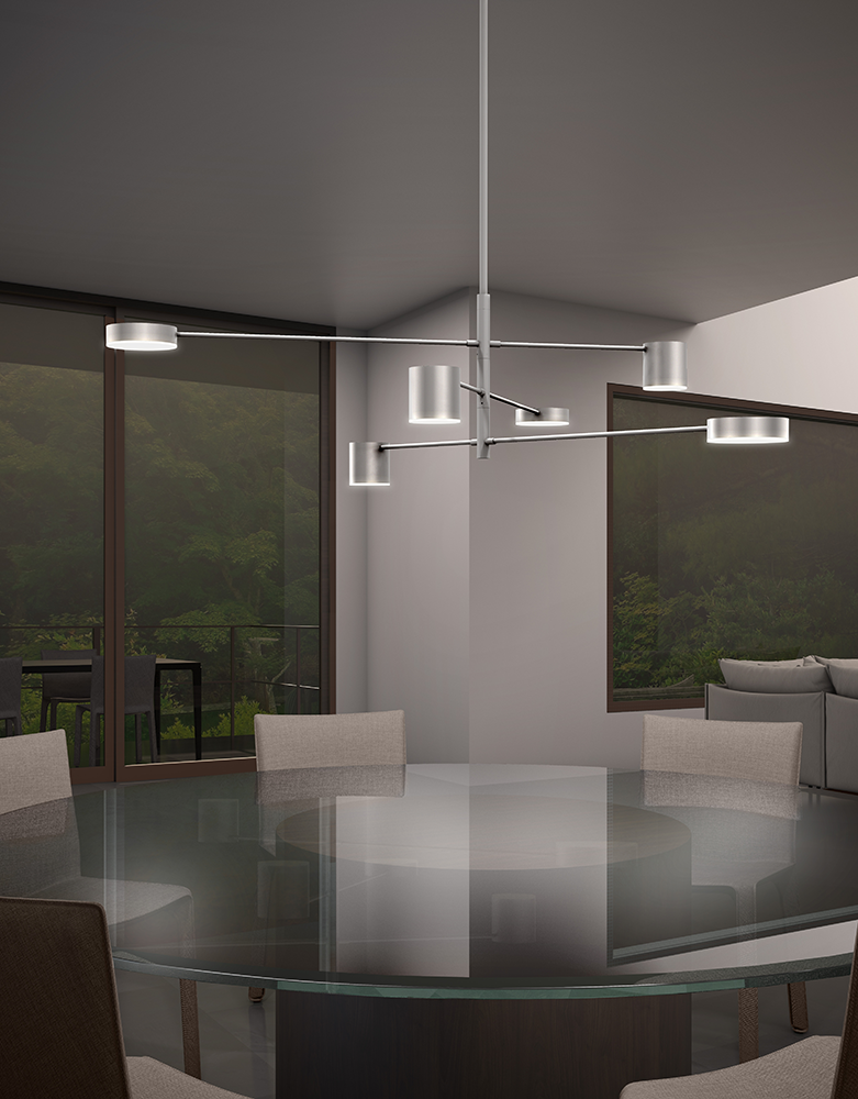 Adjust the Counterpoint 45 Inch LED Large Pendant by Sonneman to suit your modern lighting needs.