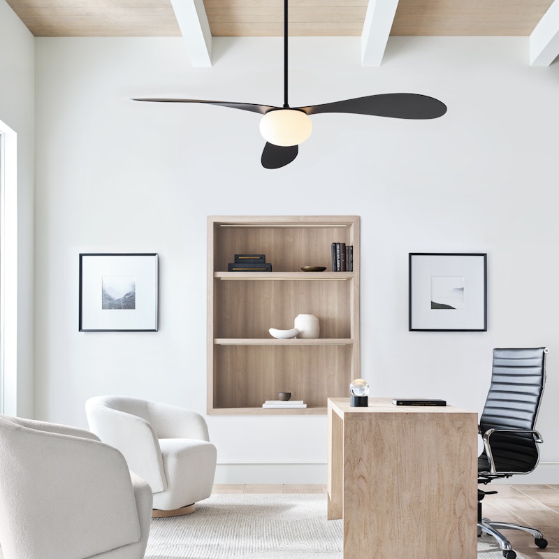 Peter Bristol Drape Smart 58 Inch Ceiling Fan with Light Kit by Visual Comfort Fan Collection